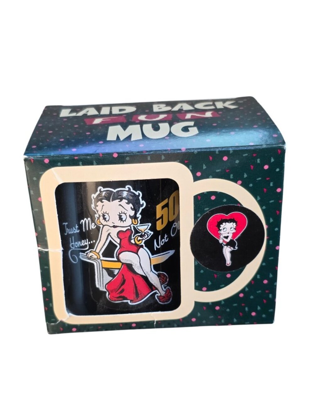 1997 Betty Boop Just Me Honey 50’s Not Old” Mug With Box
